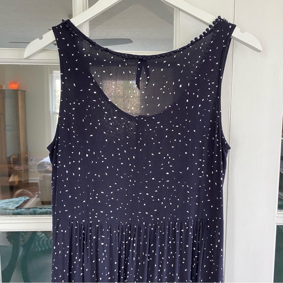 Seraphine Maternity Tiered Maxi Dress Small Navy White Dot - Picture 8 of 16